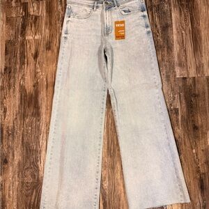 Kensie Light Wash Wide Leg Jeans - Pale Blue